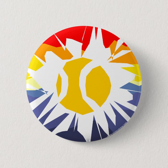 Botón de tenis con diseño de bola fresco (Anverso)