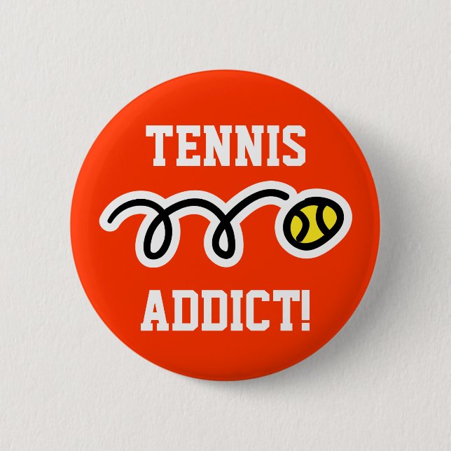 Botón de tenis para jugadores y fans Tennis Addict (Anverso)
