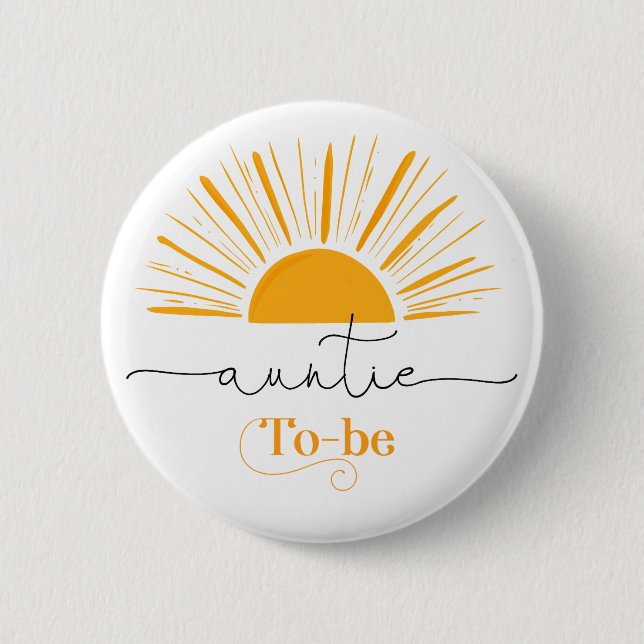Botón de tía minimalista para abeja al sol (Anverso)