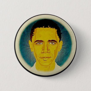 Botón de tono azul de Obama