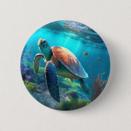 Botón de Tortuga Personalizado con Imagen Regalo Ú