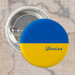 Botón de Ucrania, moda patriótica de la bandera uc<br><div class="desc">Botones: Ucrania y bandera ucraniana - amo a mi país,  viajes,  vacaciones,  patriotas nacionales / hinchas deportivos</div>