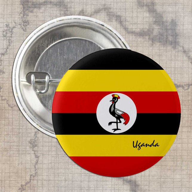 Botón de Uganda, moda patriótica de la bandera uga (Subido por el creador)