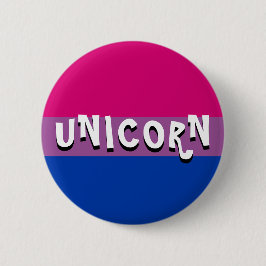 botón de Unicornio con orgullo Bi+