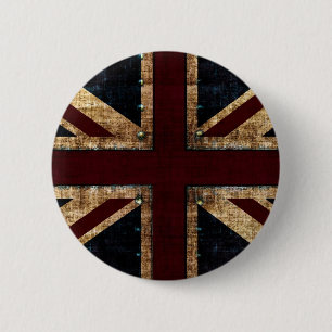 botón de Union Jack del diseño del vintage