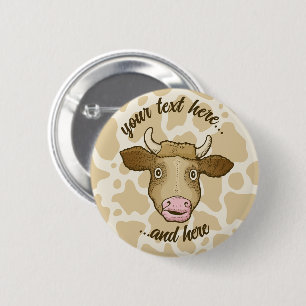 Botón de vaca sorprendido