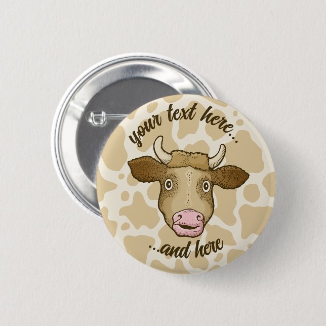 Botón de vaca sorprendido (Anverso y reverso)