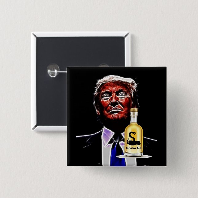 Botón de Vendedor de Aceite de Serpiente (Anverso y reverso)