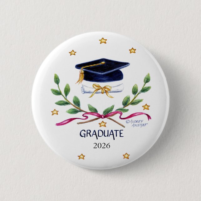 Botón de victoria de graduación Clase de 2026 (Anverso)