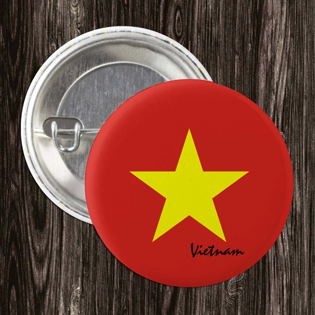 Botón de Vietnam, moda de bandera vietnamita patri (Subido por el creador)
