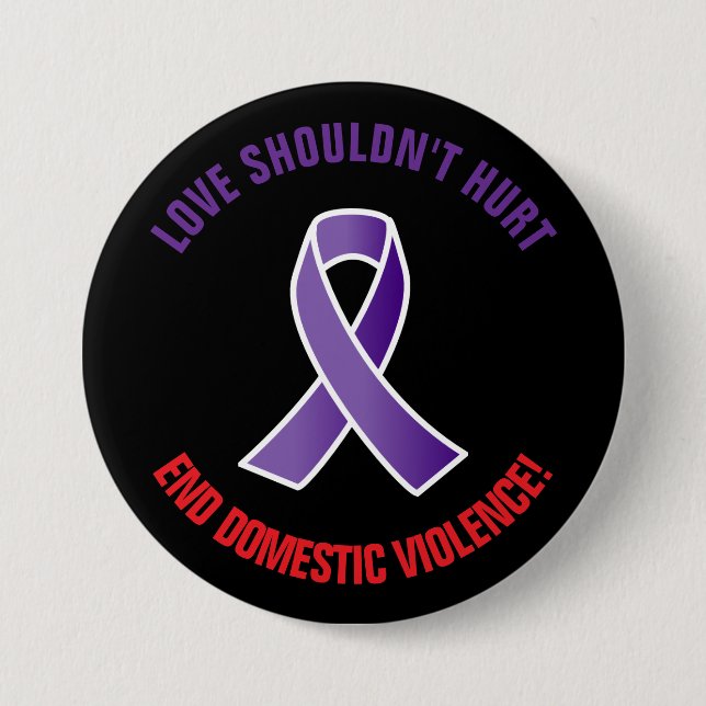 botón de violencia doméstica de amor real (Anverso)
