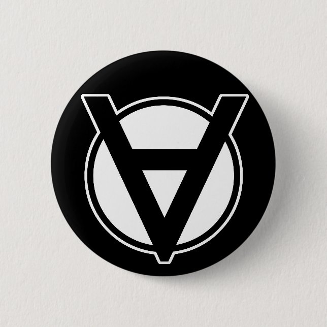 Botón de Voluntaryist - negro (Anverso)