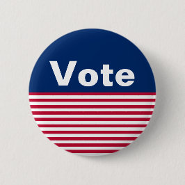 Botón de voto azul y blanco rojo patriótico person