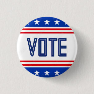 Botón de voto de la bandera de Estados Unidos