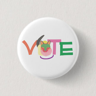 Botón de voto feliz de gato GOTV