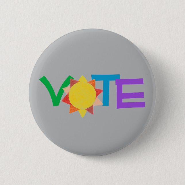 Botón de voto GOTV / Votar con sol (Anverso)
