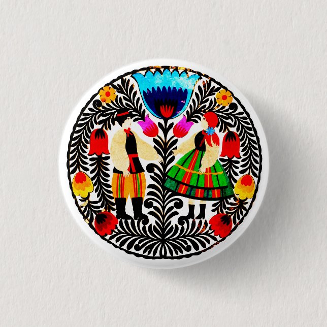 Botón de Wycinanki (Anverso)