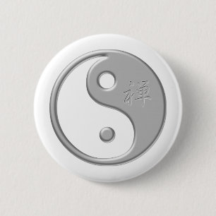 Botón de Yin Yang del zen