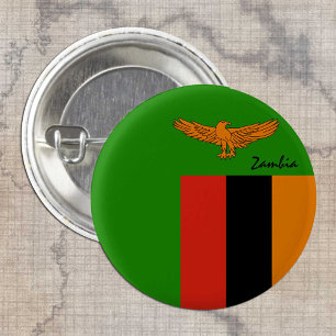 Botón de Zambia, moda patriótica de la Bandera de
