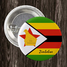 Botón de Zimbabue, moda patriótica de la bandera d