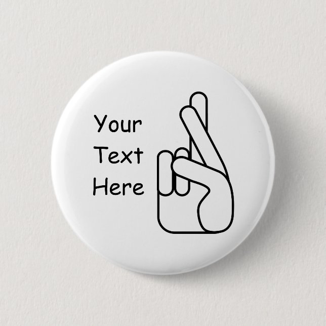 Botón Dedos cruzados de las mentiras blancas (Anverso)