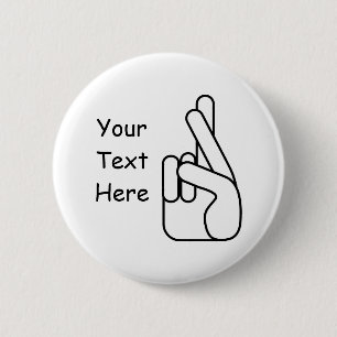 Botón Dedos cruzados de las mentiras blancas