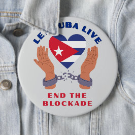 Botón Deja que Cuba Viva