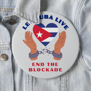 Botón Deja que Cuba Viva