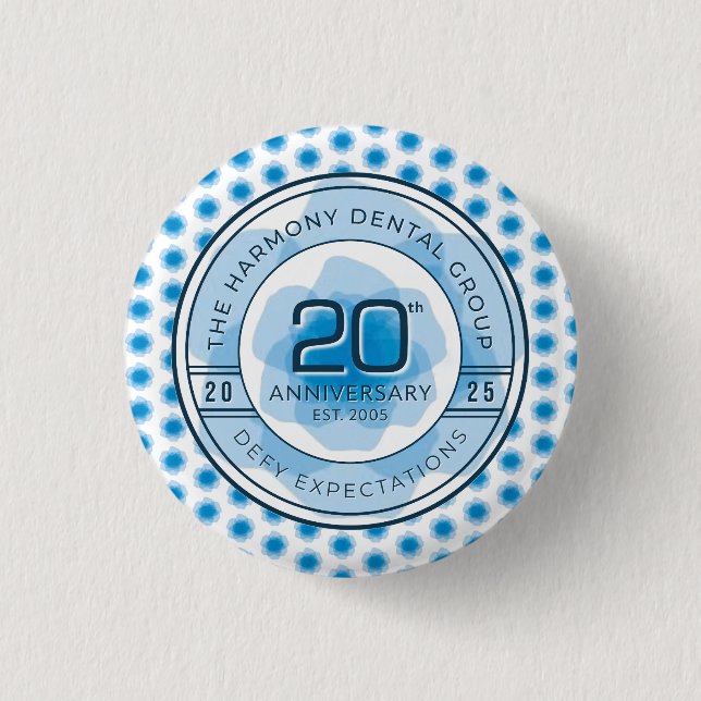 Botón del 20º Aniversario de Harmony Dental (Anverso)