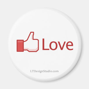 Botón del amor de Facebook - imán