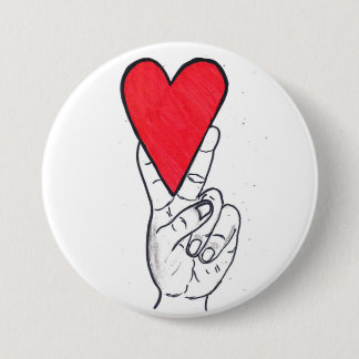 Botón del amor de la paz grande