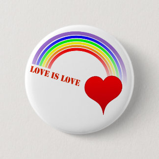 Botón del amor del corazón del arco iris el "amor