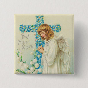 Botón del ángel de Pascua del Victorian