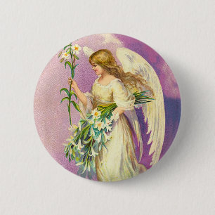 Botón del ángel de Pascua del Victorian