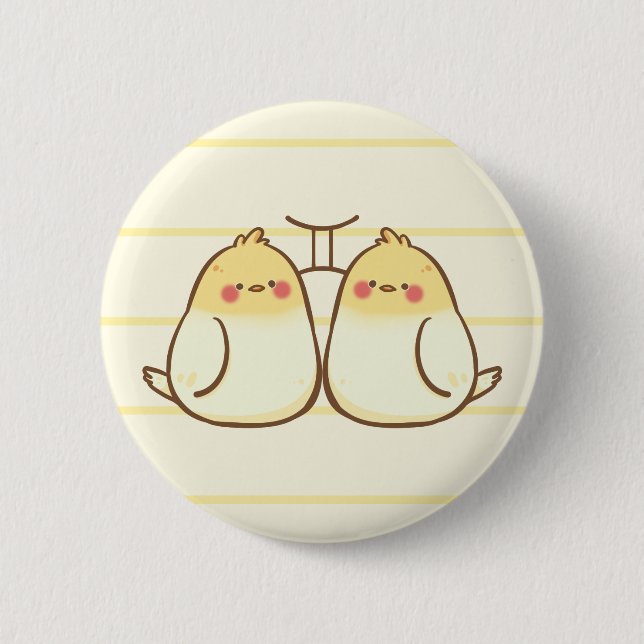 Botón del animal del zodiaco de los géminis (Anverso)