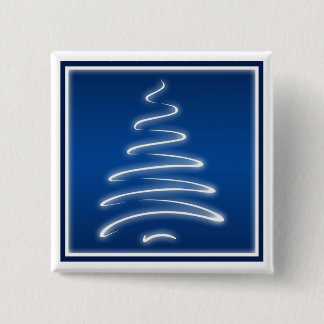 Botón del árbol de navidad del remolino en azul