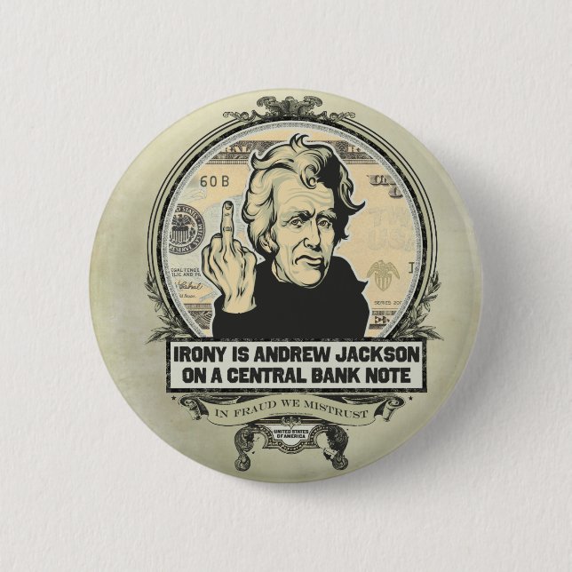 Botón del banco central de Andrew Jackson (Anverso)