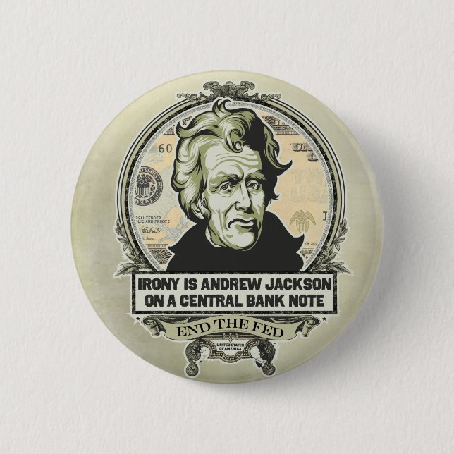 Botón del banco central de Andrew Jackson (Anverso)