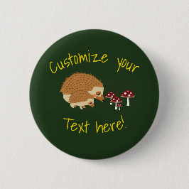 Botón del bosque del erizo de los arbolados