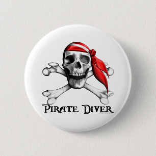 Botón del buceador del pirata
