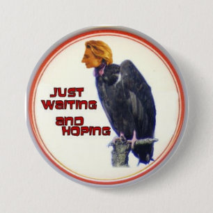 Botón del buitre 3-Inch de Hillary