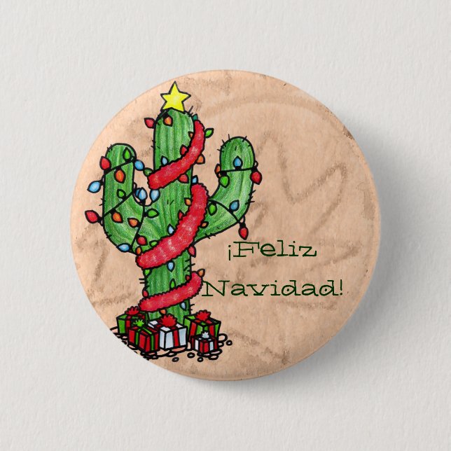 Botón del cactus de navidad (Anverso)