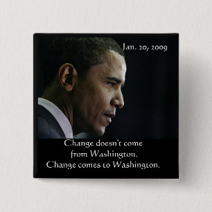 Botón del cambio de Barack Obama