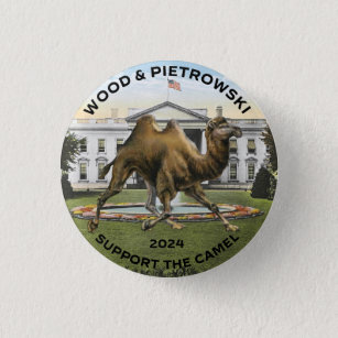 Botón del camello de la Casa Blanca con logotipo W