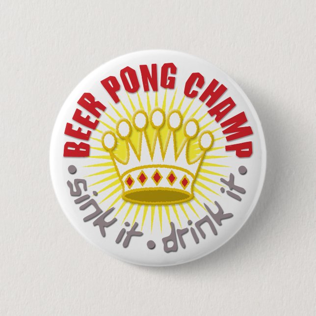 Botón del campeón de Pong de la cerveza (Anverso)