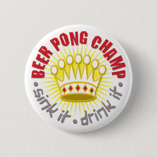 Botón del campeón de Pong de la cerveza