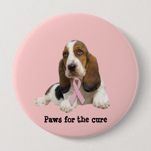 Botón del cáncer de pecho de Basset Hound