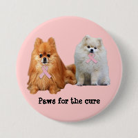Botón del cáncer de pecho de Pomeranian