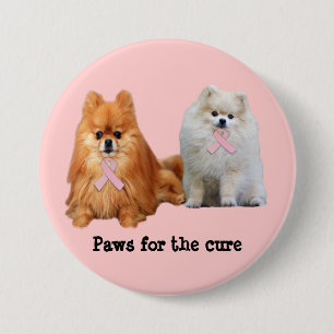 Botón del cáncer de pecho de Pomeranian