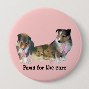 Botón del cáncer de pecho de Sheltie